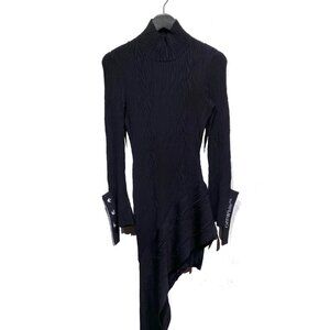 Off-White Virgil Abloh Black Asymmetrical Stretch Dress